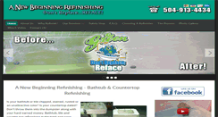 Desktop Screenshot of anewbeginningrefinishing.com